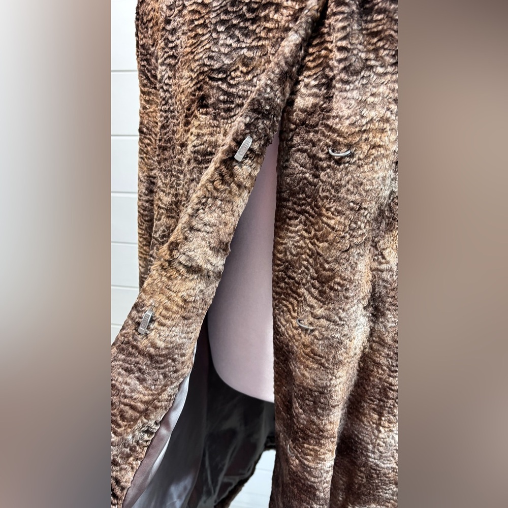 Pamela McCoy Vintage Woman Faux Fur Coat, Brown Size M - Picture 5 of 16